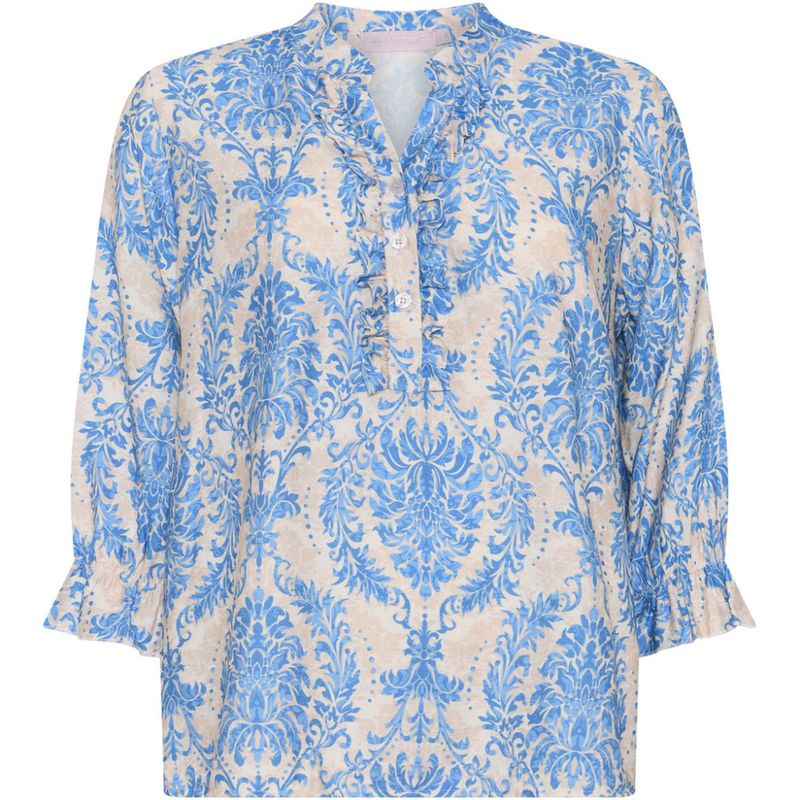 Paisley blouse blå