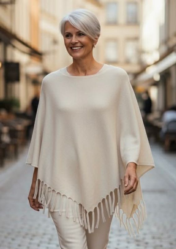Ida Poncho creme