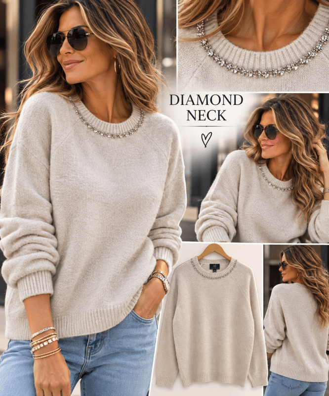 Diamond neck offwhite 