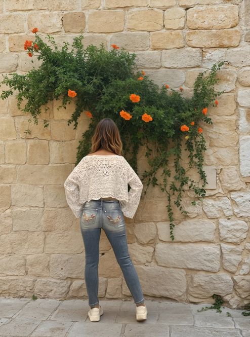 Hovedbilde Lace hekle genser