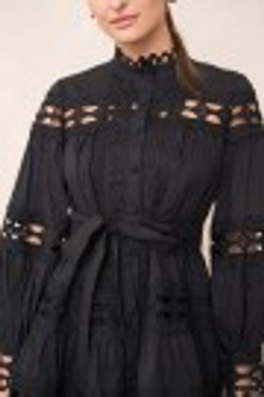 Andrea Kjole Svart med blonder