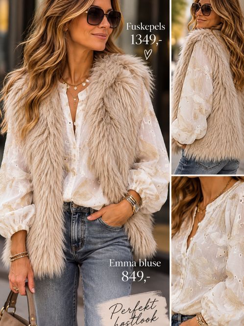Hovedbilde Fuske pels beige