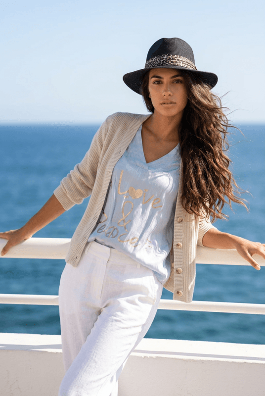 Lea Rib cardigan offwhite