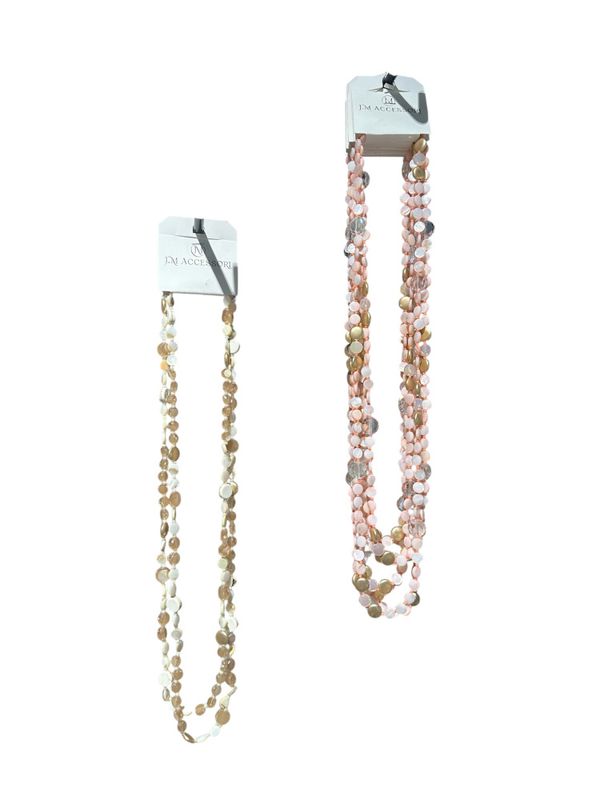 Perle kjede beige