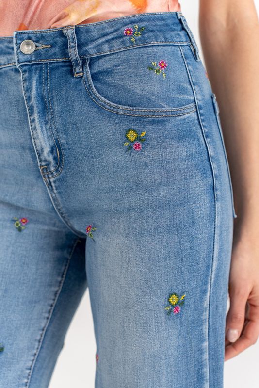 Onado brodert bukse denim