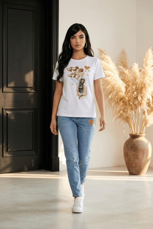 T shirt Ballong beige