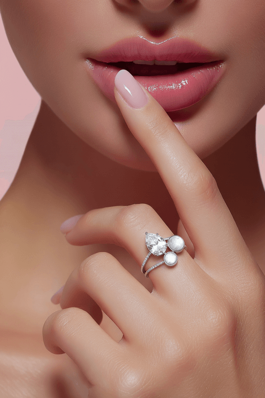 Ada ring Swarowski sølv