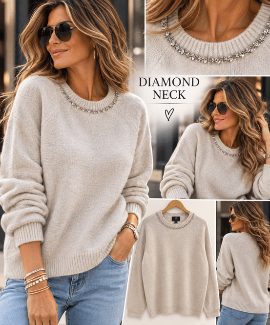 Hovedbilde Diamond neck beige