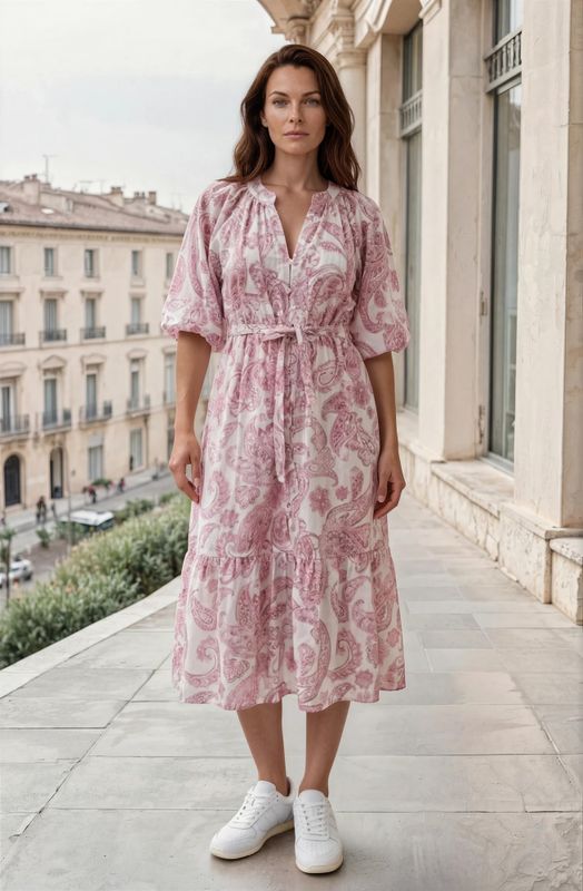 Paisley dress rosa