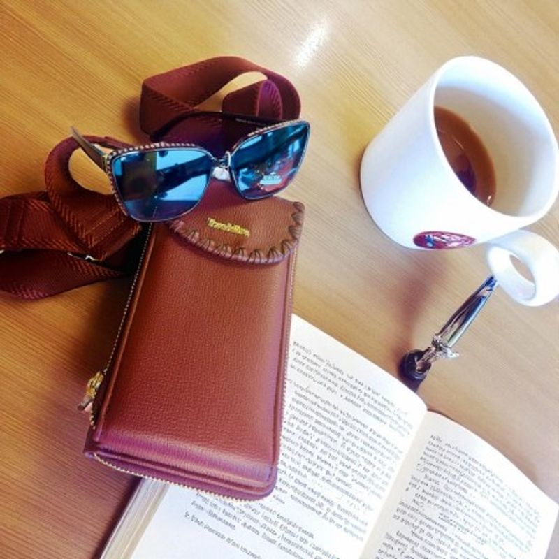 Valentina Mobil Veske burgunder