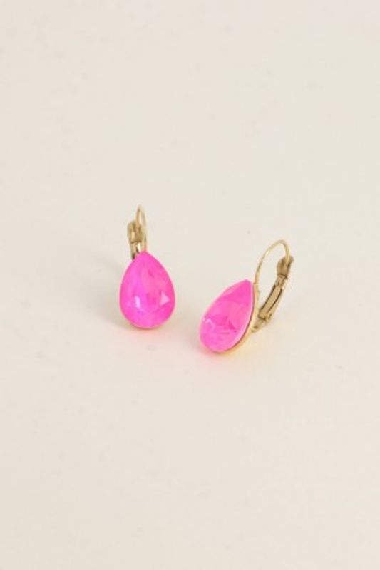 Ada øredobber Swarowski knall rosa